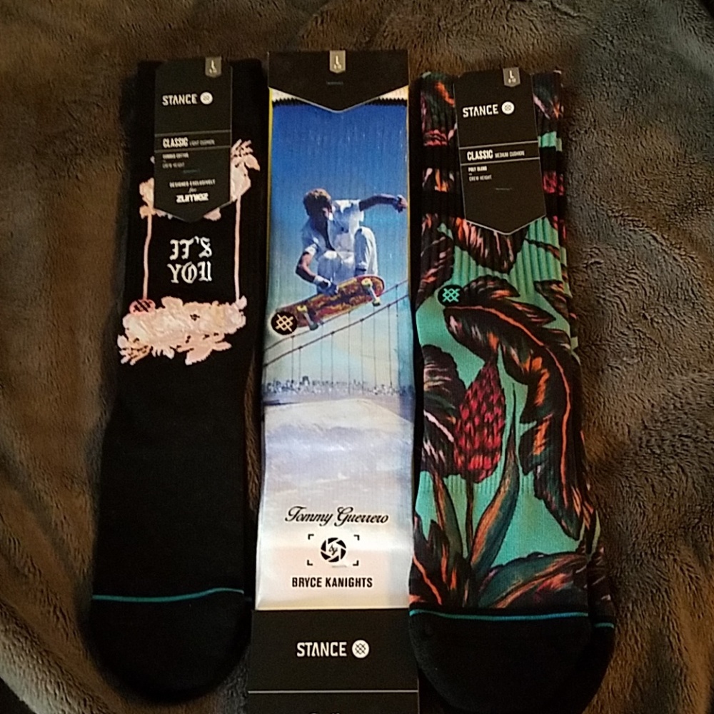 Three pairs of men's Stance socks NWT